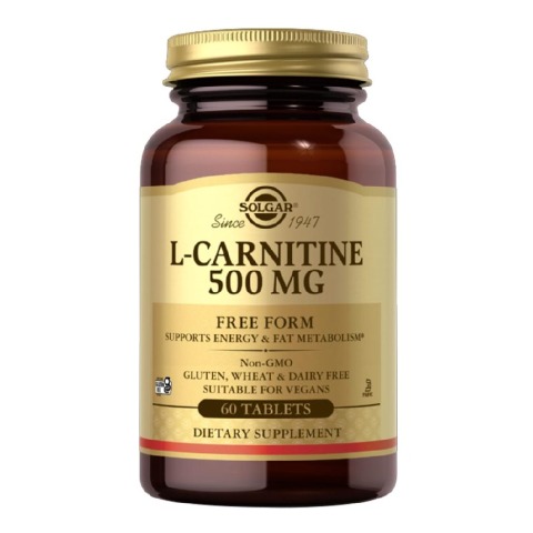 1 - Solgar L-Carnitine 500mg,  60 tablet(s)  Unflavoured 