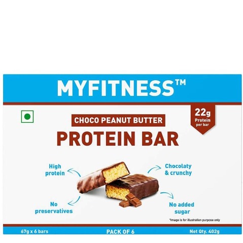 1 - Myfitness Protein Bar, 6 bar(s) Choco Peanut Butter