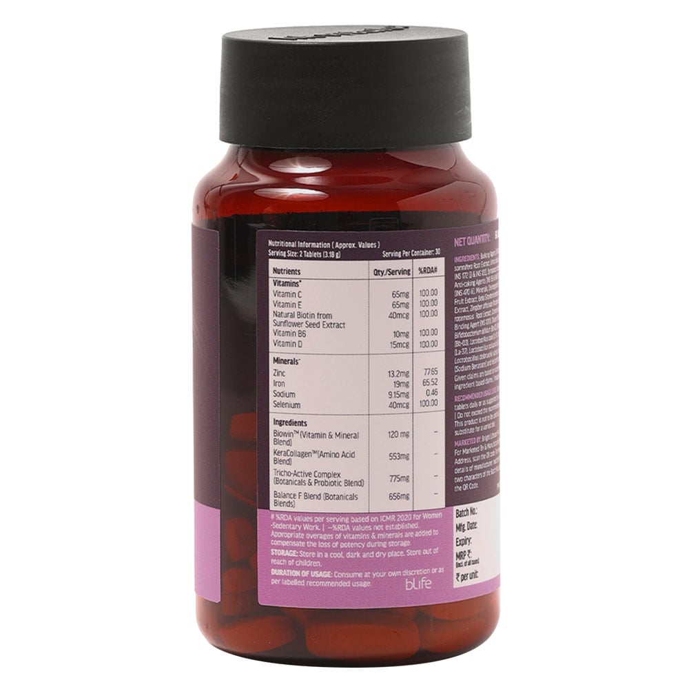 9 - HK Vitals Hair Vitamins for Women,  60 tablet(s)  Unflavoured