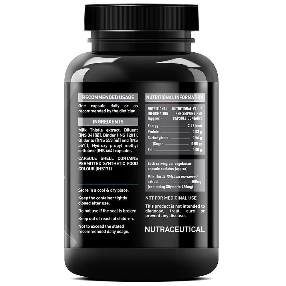 MuscleBlaze Milk Thistle 60 capsules Unflavoured - Pack of 2