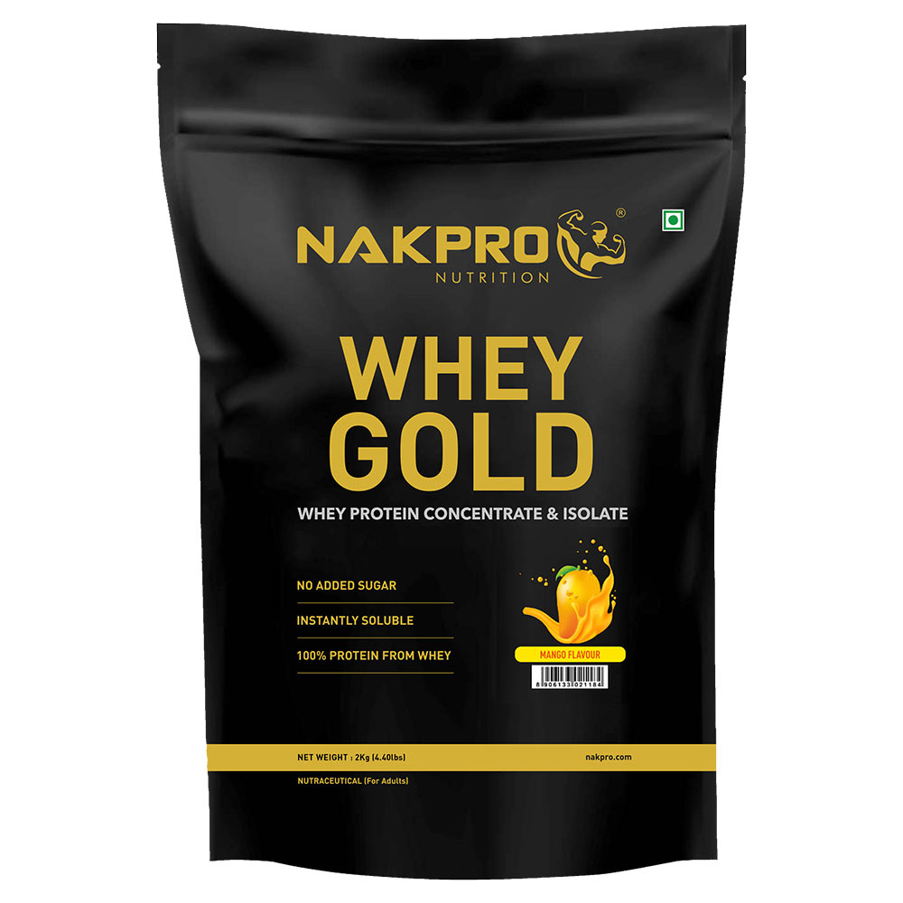 1 - Nakpro Whey Gold Protein Concentrate,  4.4 lb  Mango 