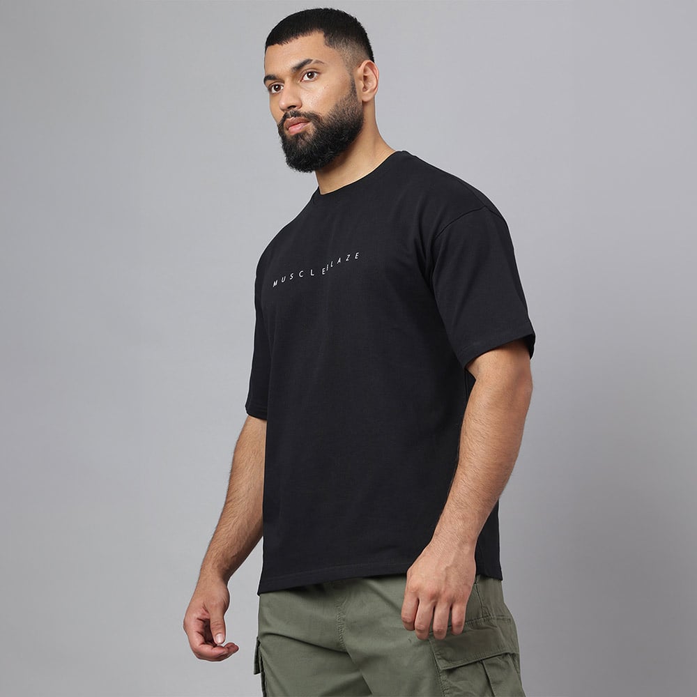 7 - MuscleBlaze Z-League T-Shirt,  Black  XL