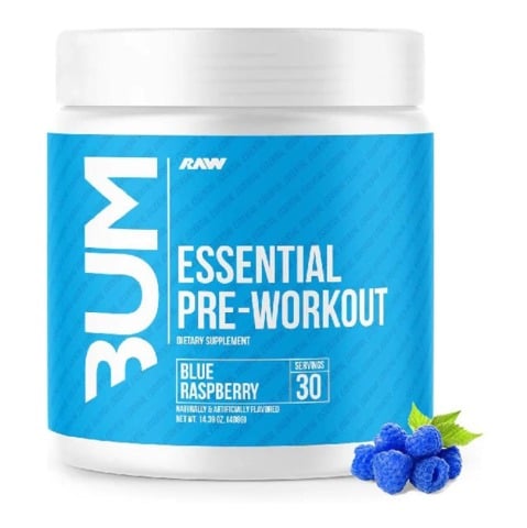 1 - RAW CBUM Essential Pre-Workout,  0.89 lb  Blue Raspberry 