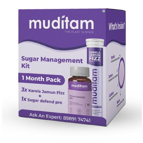 1 - Muditam Sugar Management Kit (2 Month Pack), 1 Piece(s)/Pack