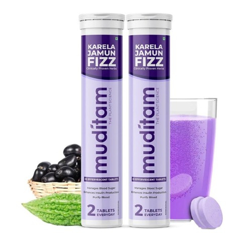 1 - Muditam Karela Jamun Fizz,  Unflavoured (Pack of 2)  20 tablet(s) 