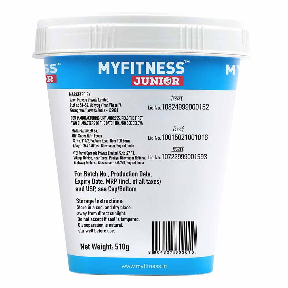 2 - Myfitness Chocolate Peanut Butter Junior,  510 g  Crunchy 