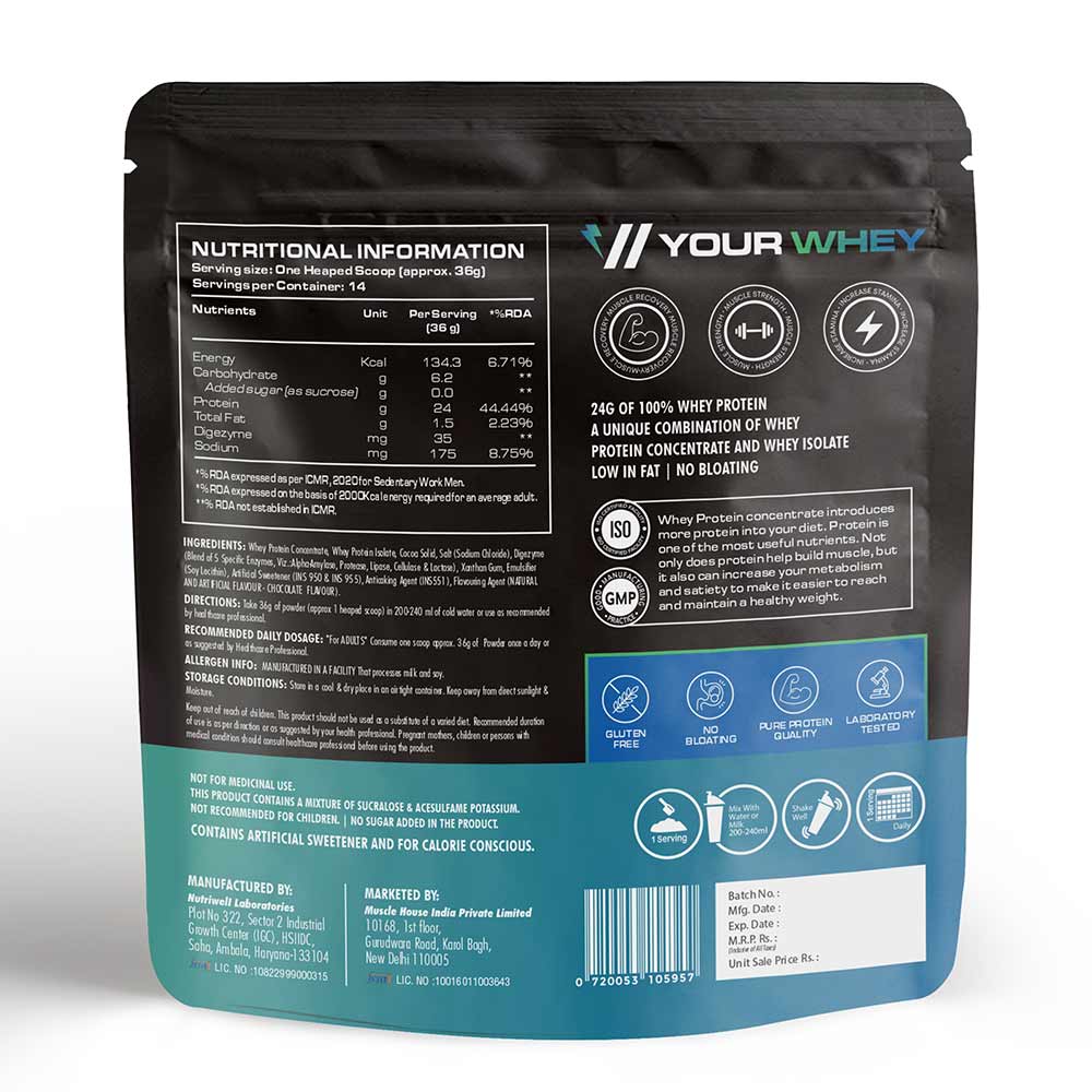 2 - YourWhey 100% Whey Protein,  1.1 lb  Chocolate 