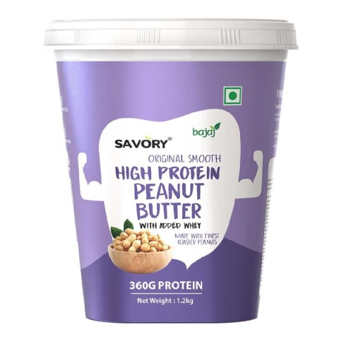 1 - Savory Original High Protein Peanut Butter,  1.2 kg  Smooth 