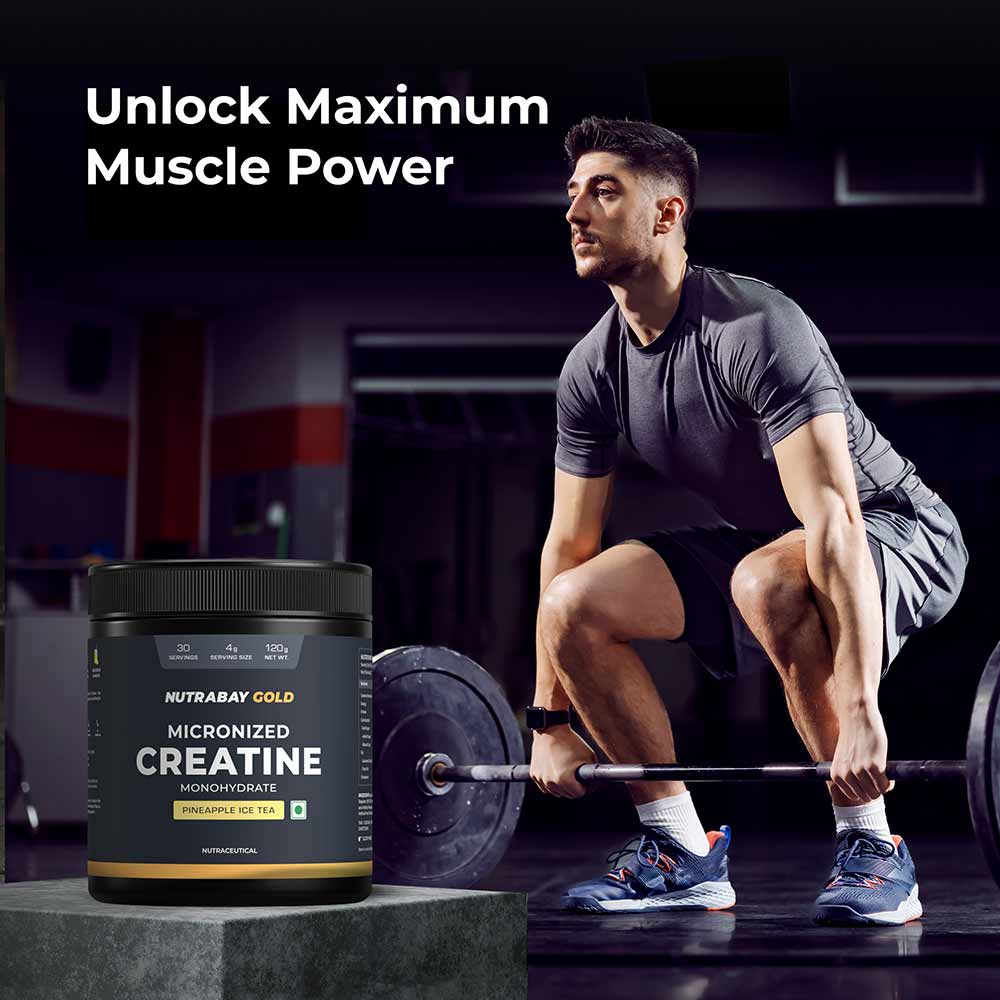 4 - Nutrabay Gold Micronised Creatine Monohydrate,  Pineapple Ice Tea  0.26 lb 