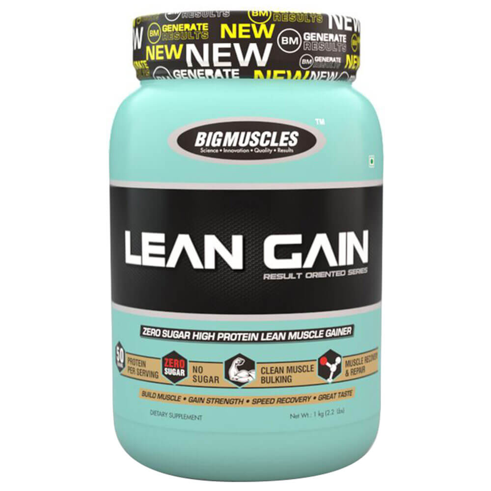 Big Muscles Lean Gain,  2.2 lb  Strawberry 