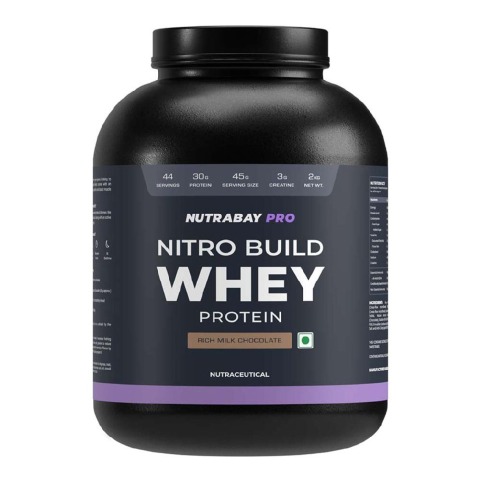 2 - Nutrabay Pro Nitro Build Whey Protein,  4.4 lb  Rich Milk Chocolate 