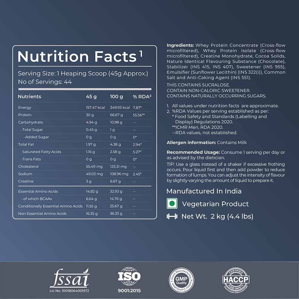 6 - Nutrabay Pro Nitro Build Whey Protein,  4.4 lb  Rich Milk Chocolate 