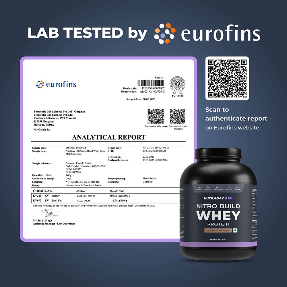 4 - Nutrabay Pro Nitro Build Whey Protein,  4.4 lb  Rich Milk Chocolate 