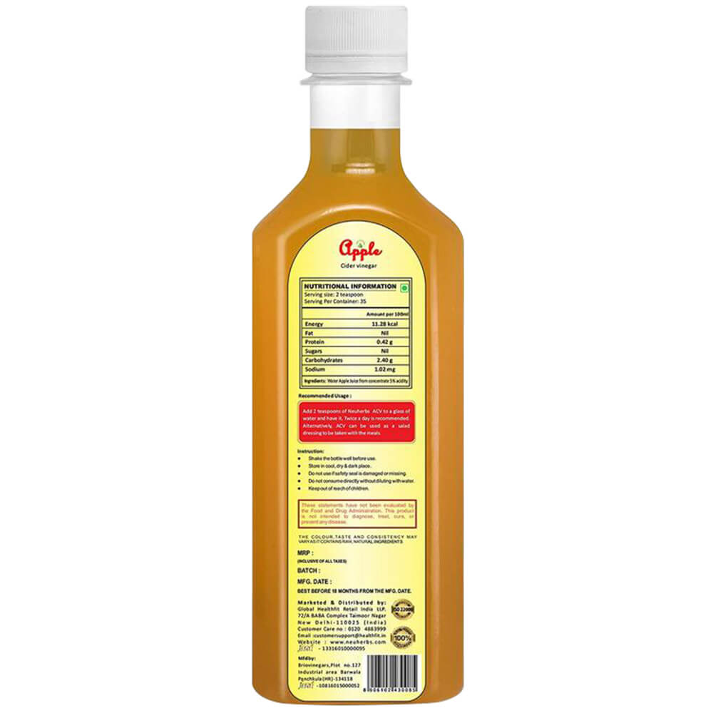 supplementinfo - Neuherbs Apple Cider Vinegar for Weight Loss,  0.350 L  Unflavoured - Pack of 5 