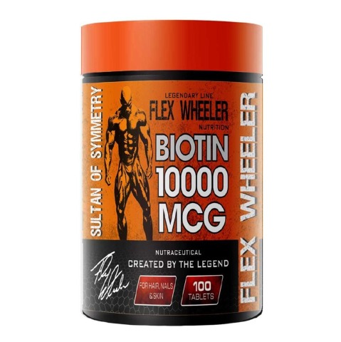 1 - Flex Wheeler Nutrition Biotin 10000 mcg, 100 tablet(s) Unflavoured