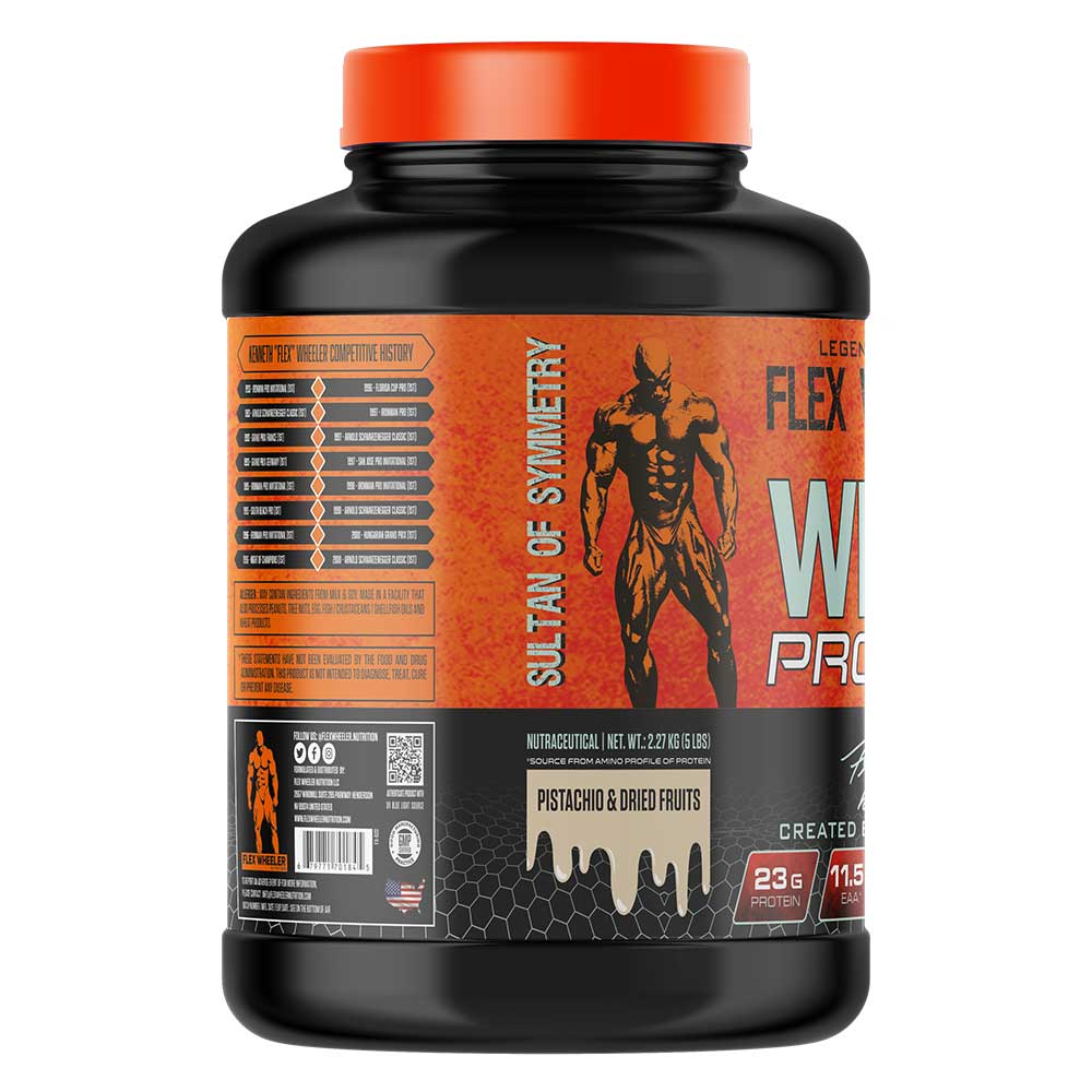 2 - Flex Wheeler Nutrition Whey Protein,  5 lb  Pistachio & Dried Fruits 