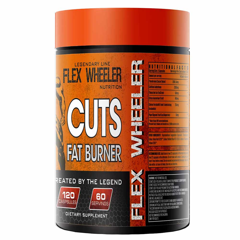 3 - Flex Wheeler Nutrition Cuts Fat Burner,  120 capsules  Unflavoured 