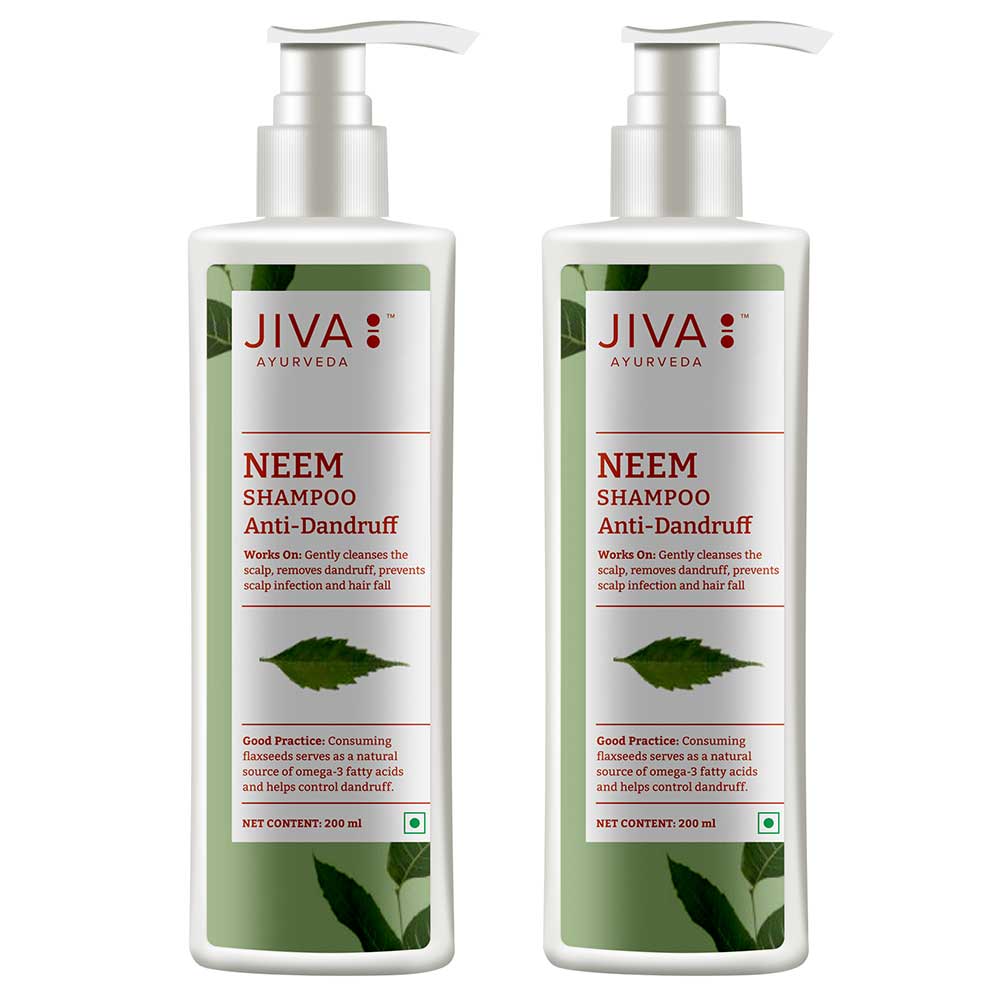 1 - Jiva Ayurveda Neem Shampoo,  200 ml  Anti-Dandruff (Pack of 2) 