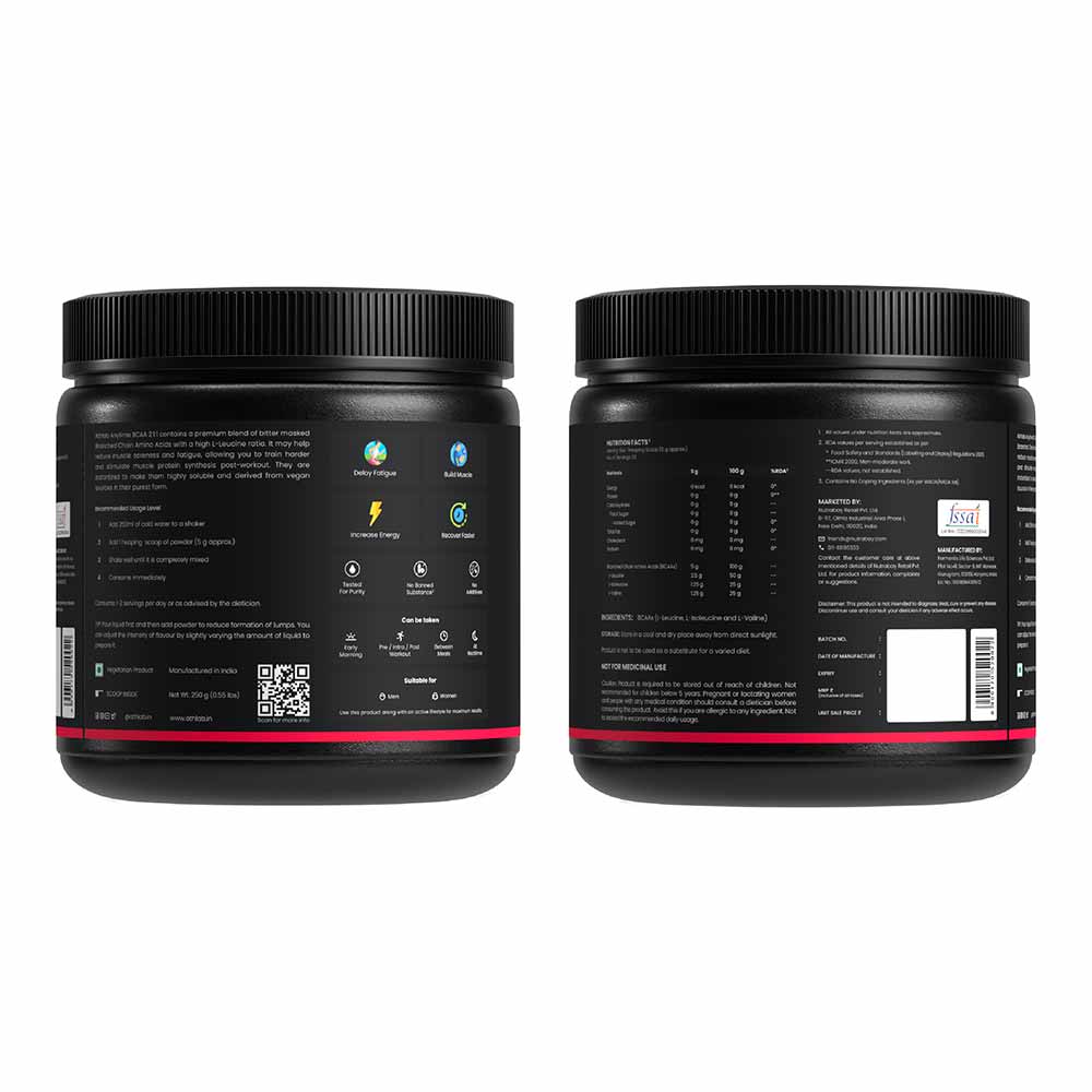 4 - Athlab Anytime BCAA,  0.55 lb  50 Servings  Unflavoured 