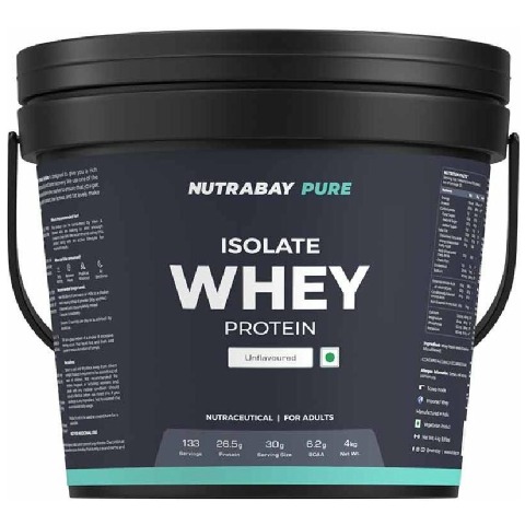 1 - Nutrabay Pure Isolate Whey Protein, 8.8 lb Unflavored