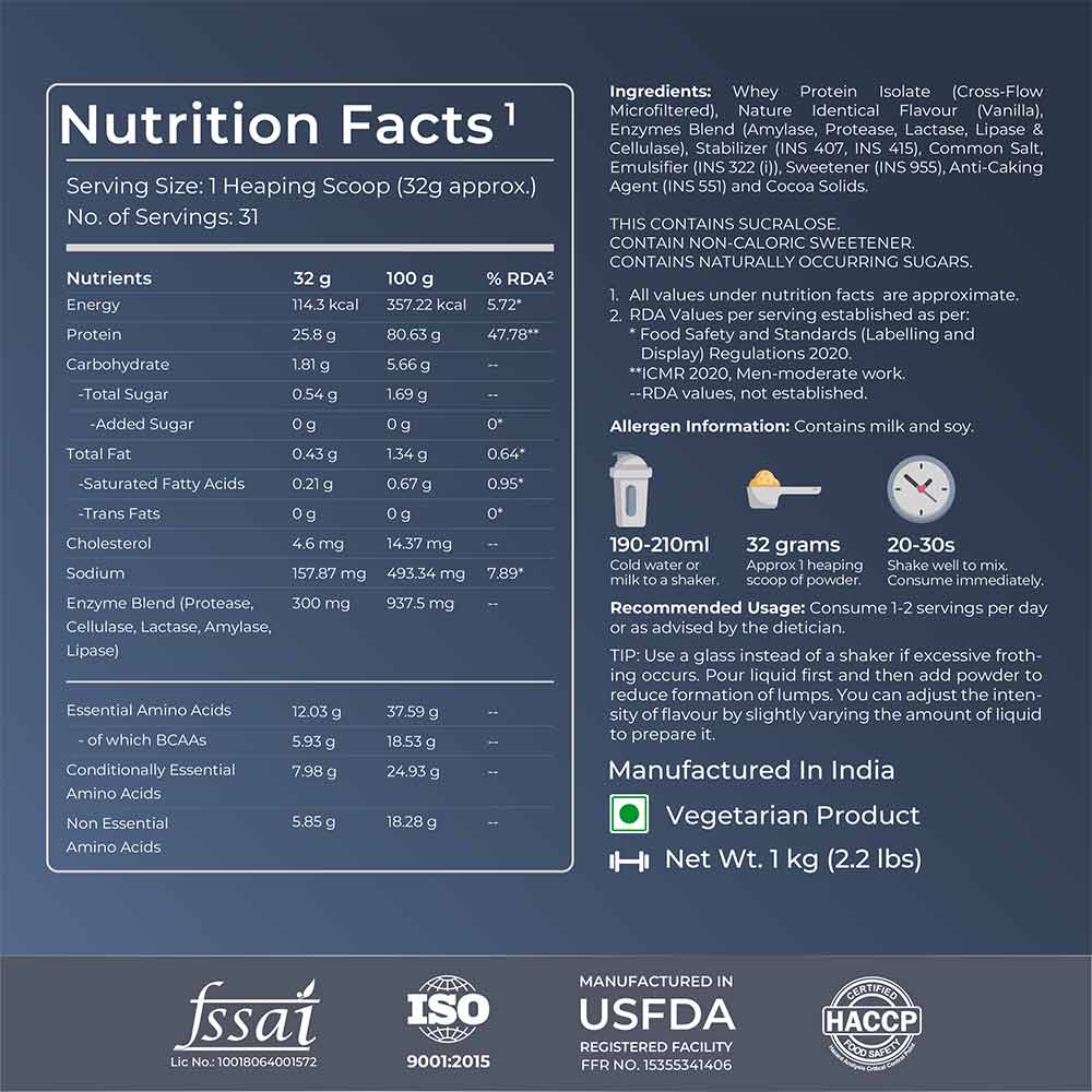 6 - Nutrabay Gold Isolate Whey Protein,  2.2 lb  Vanilla Ice Cream 