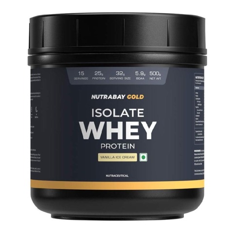 1 - Nutrabay Gold Isolate Whey Protein,  1.1 lb  Vanilla Ice Cream 