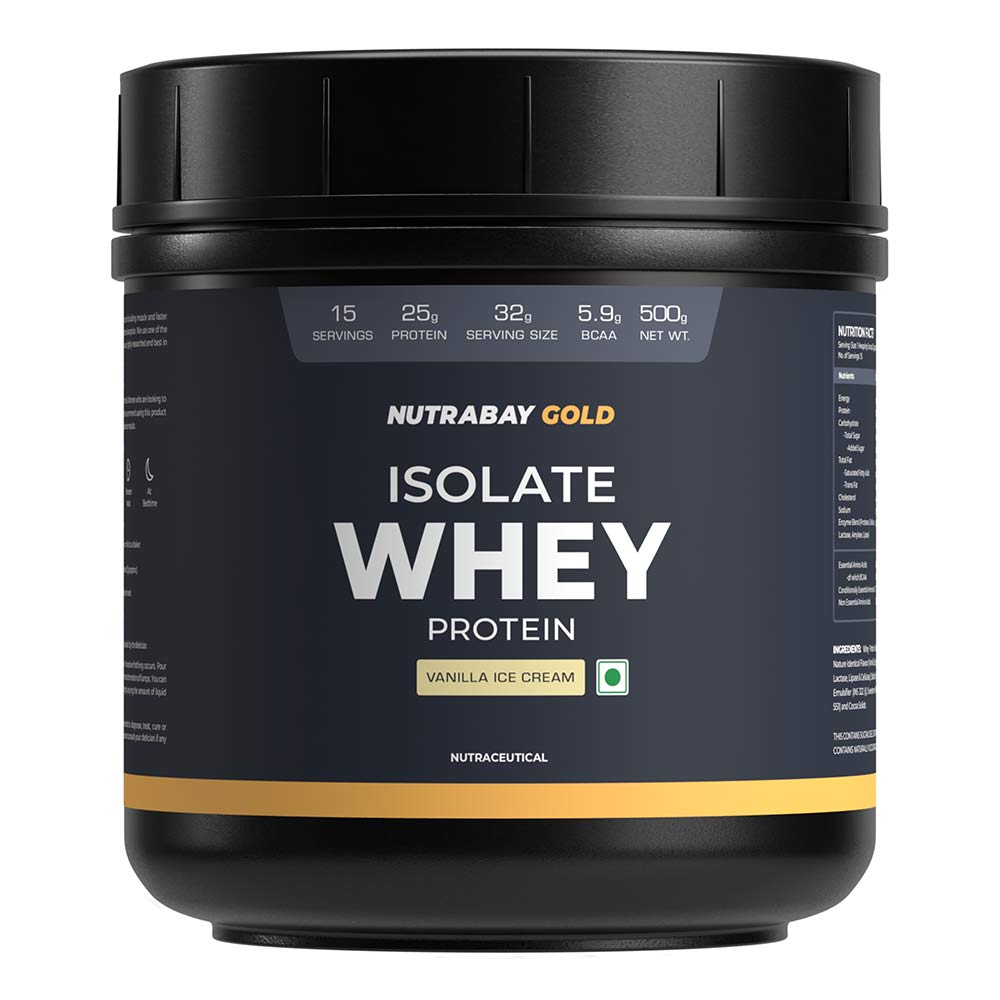 1 - Nutrabay Gold Isolate Whey Protein,  1.1 lb  Vanilla Ice Cream 