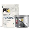 MuscleBlaze Raw Whey Isolate 1 kg & Creatine Monohydrate CreAMP 0.22 lb Combo