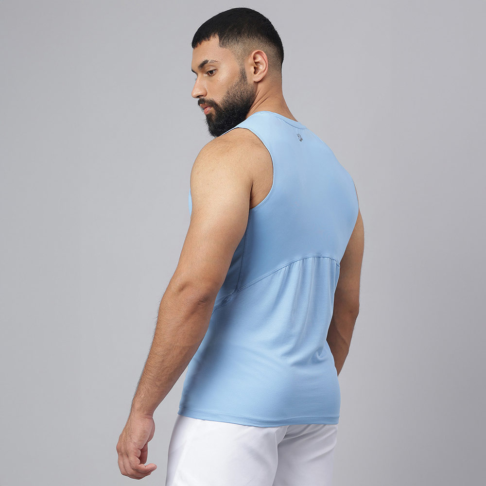 5 - MuscleBlaze Air Tech Compression MuscleTank,  Dusk Blue  Small