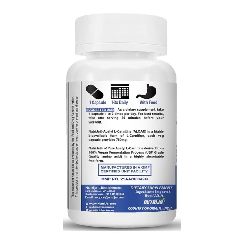 acetyl l carnitine 750 mg Bio Energy Tech Acetyl L-Carnitine 750Mg 90 capsules – kanzibox main image 0