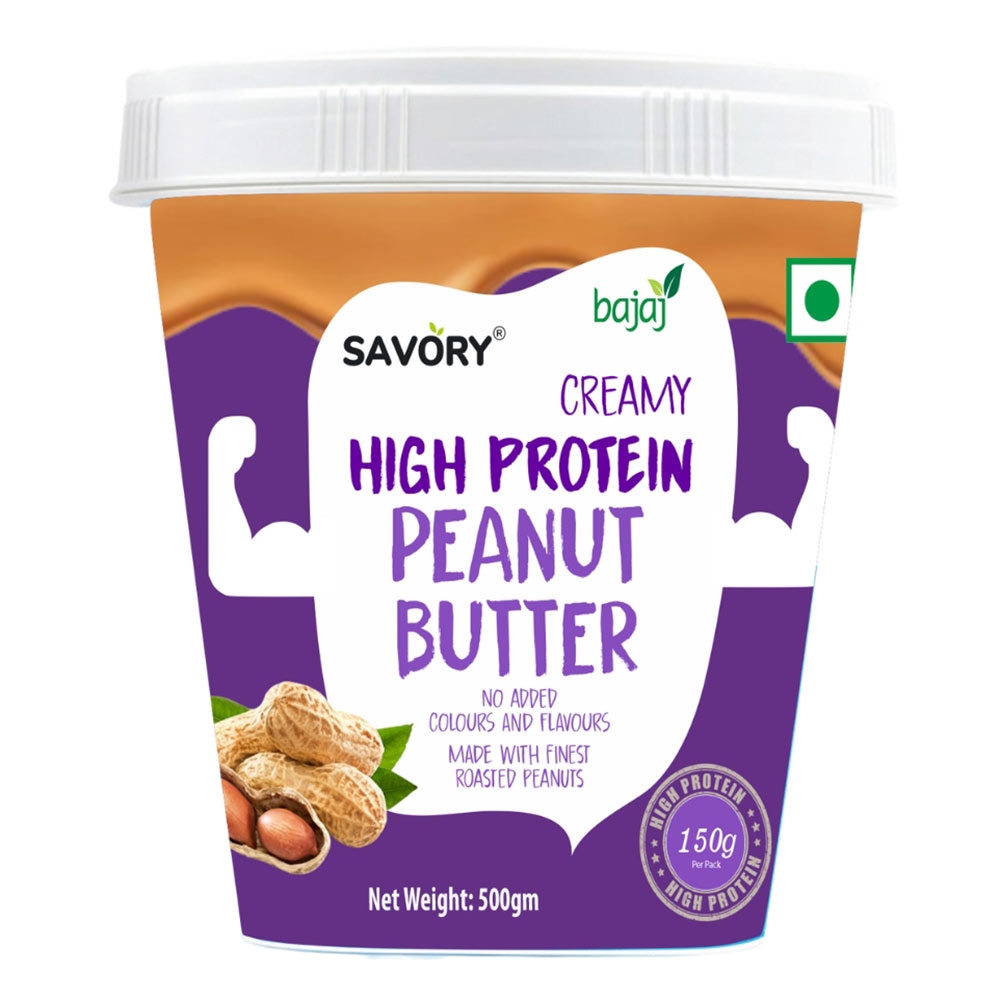 1 - Savory High Protein Peanut Butter,  500 g  Creamy 