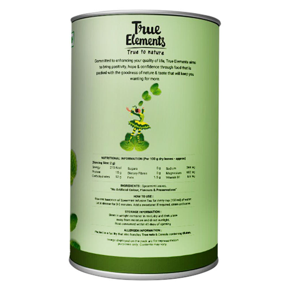 SupplementInfo - True Elements Spearmint Infusion Tea,  Natural  0.1 kg 