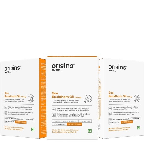 1 - Origins Nutra Sea Buckthorn Oil 500mg (Pack of 3),  28 softgels 