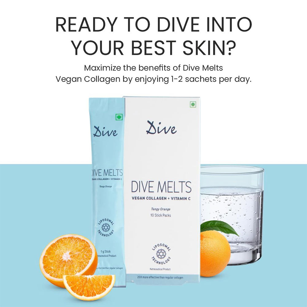 3 - Dive Melts Vegan Collagen + Vitamin C,  10 Piece(s)/Pack  Tangy Orange 