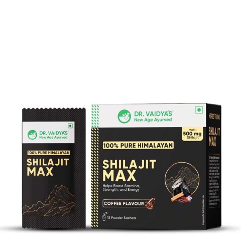 1 - Dr. Vaidya's 100% Pure Himalayan Shilajit Max flavour Coffee,  15 sachets/pack 
