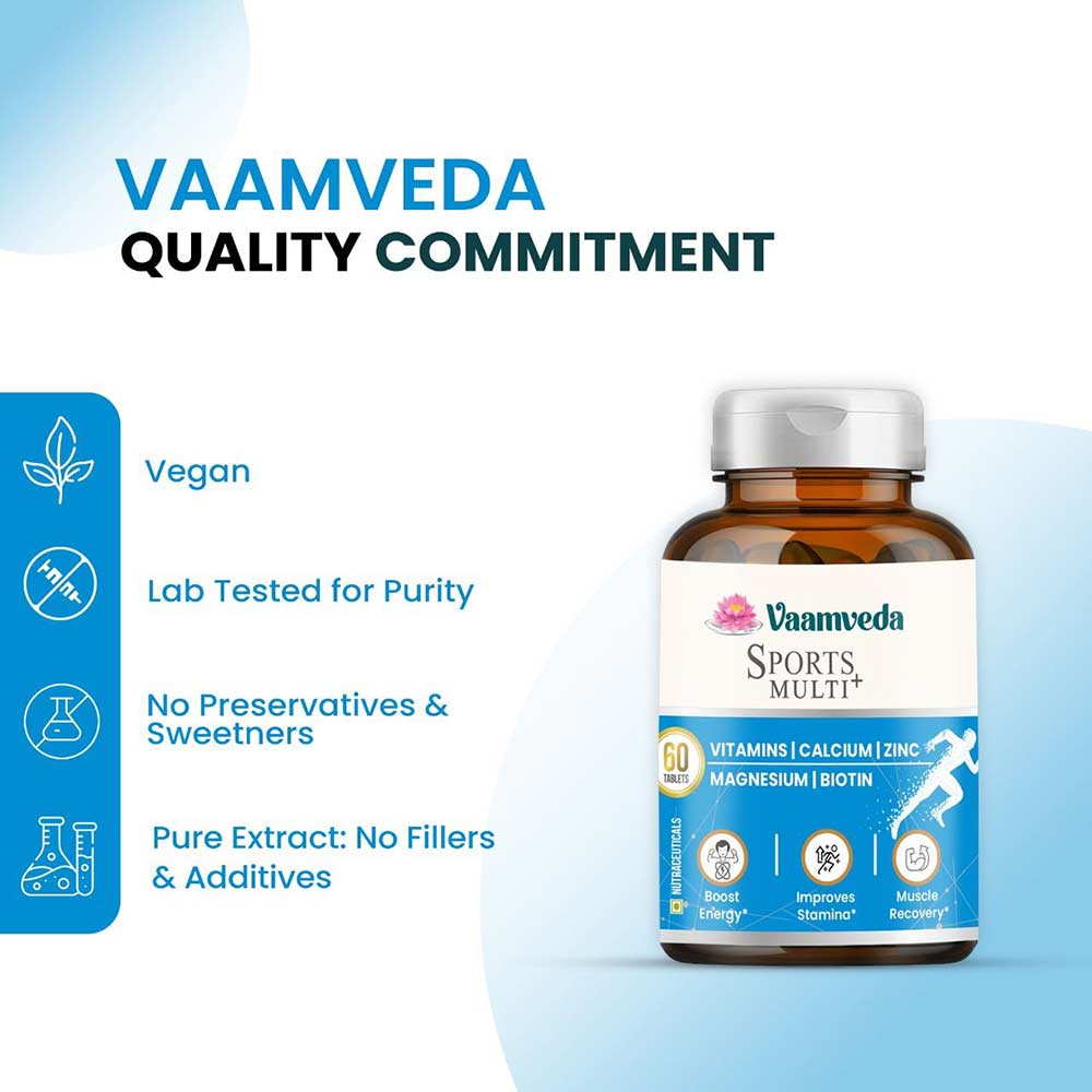 5 - Vaamveda Sports Multi+,  60 tablets  Unflavoured 