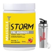 Muscle Performance Storm Pre Workout- 0.55 lb Fruit Punch with Steel Shaker