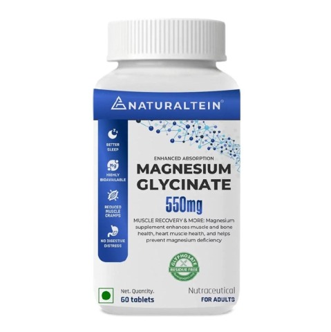 1 - NATURALTEIN Magnesium Glycinate 550mg,  Unflavoured  60 tablet(s) 