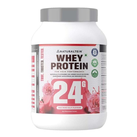 1 - NATURALTEIN Performance Series Whey Protein,  2.2 lb  Max Rose Kulfi 