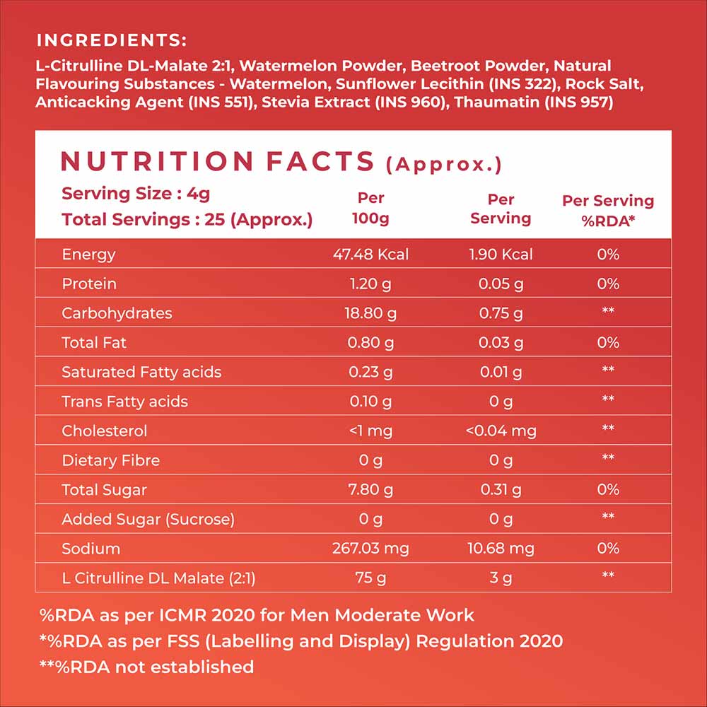 3 - NATURALTEIN L-Citrulline DL Malate,  0.22 lb  Watermelon 