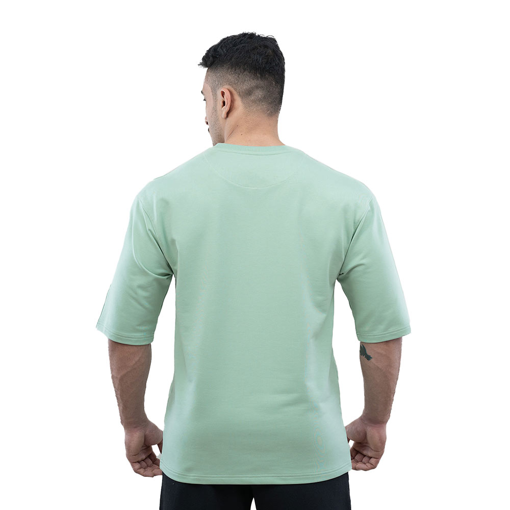 4 - Athflex Men's Flex Ample Oversize T-Shirt,  Medium  Green 