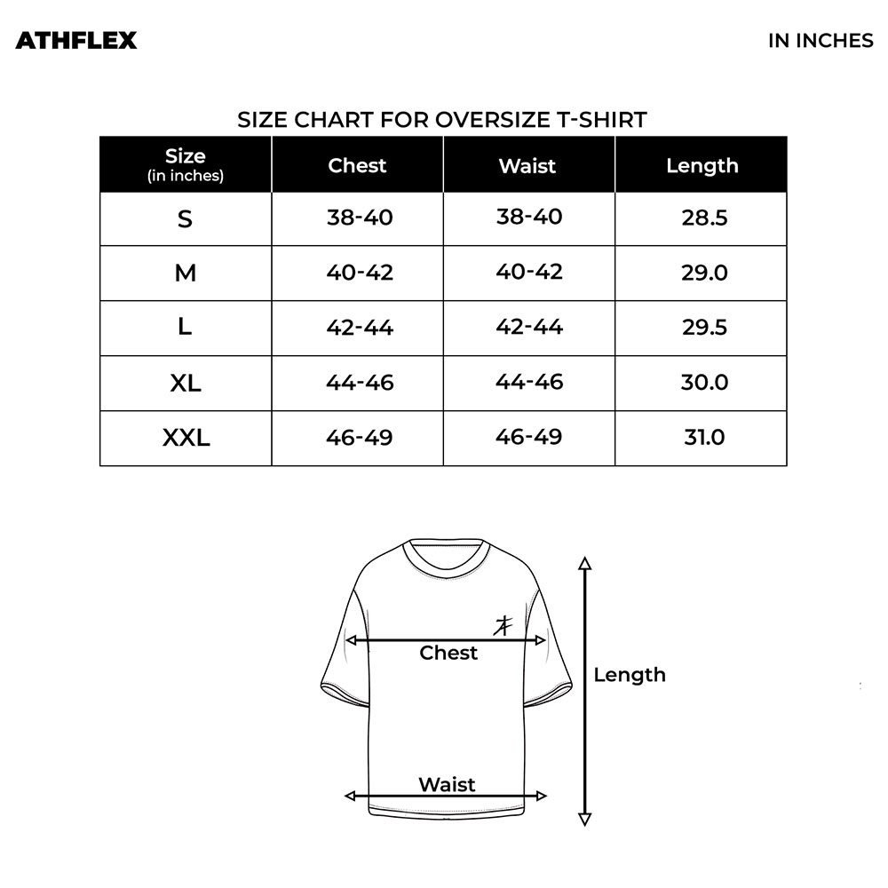 7 - Athflex Men's Premium Training Oversize Half-Sleeve T-Shirt,  Medium  Black 