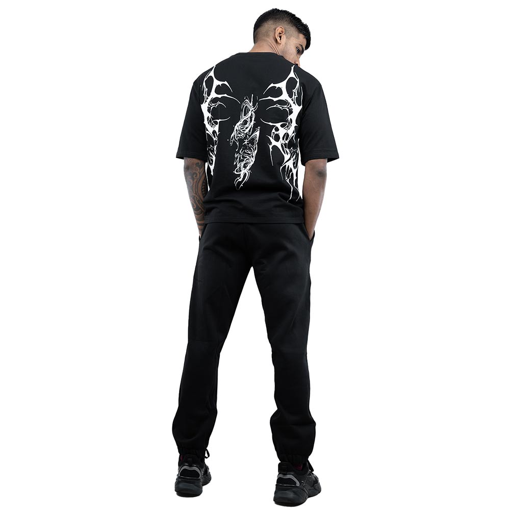 7 - Athflex Men's Relaxed Fit Dark Flex Oversized T-Shirt,  XL  Black 