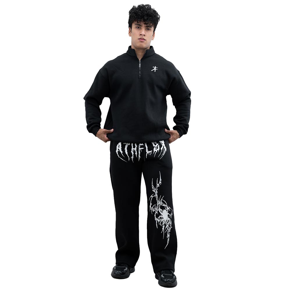 7 - Athflex Men's Relaxed Fit Dark Flex Pullover,  Black  Medium 