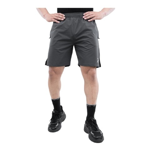 1 - Athflex Men's Regular fit Knee Length Velocity Slit Shorts,  Small  Grey 