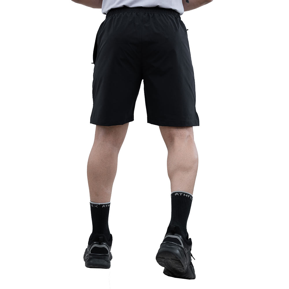 3 - Athflex Men's Regular fit Knee Length Velocity Slit Shorts,  Small  Black 