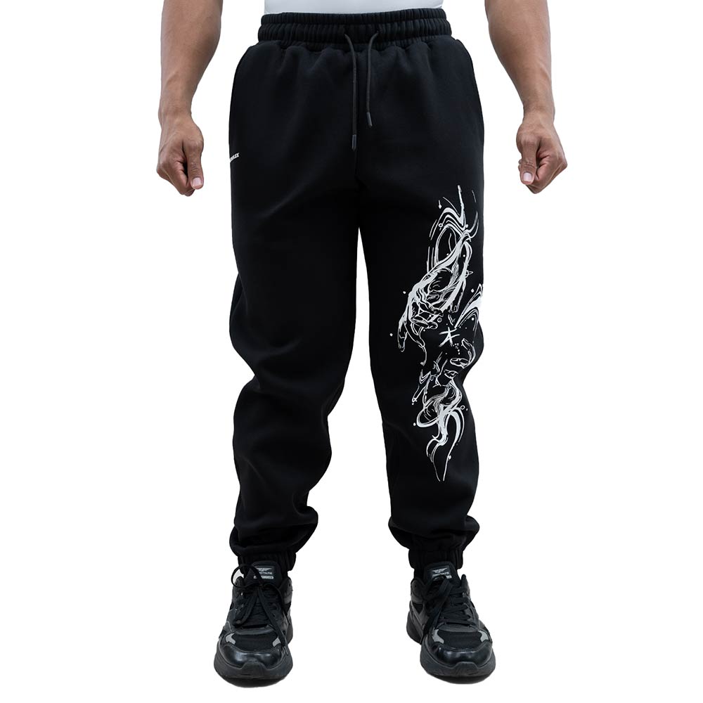 3 - Athflex Men's Relaxed fit Dark Flex Joggers,  Black  Small 