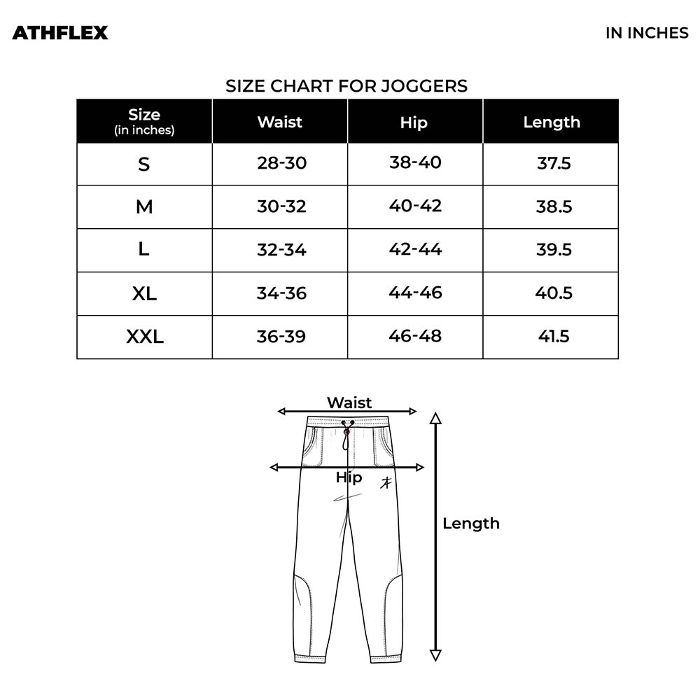 10 - Athflex Men's Relaxed fit Dark Flex Joggers,  Black  Large 