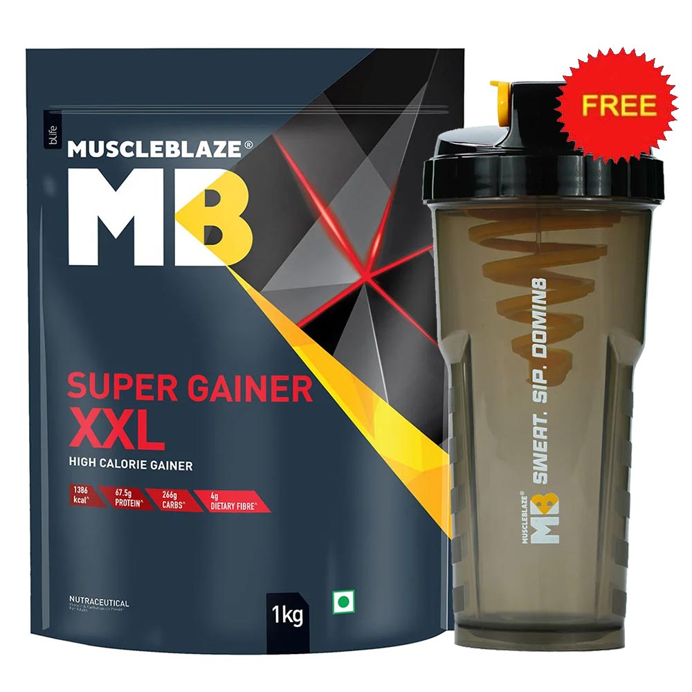 MuscleBlaze Super Gainer XXL Weight Gainer, 2.2 lb Chocolate