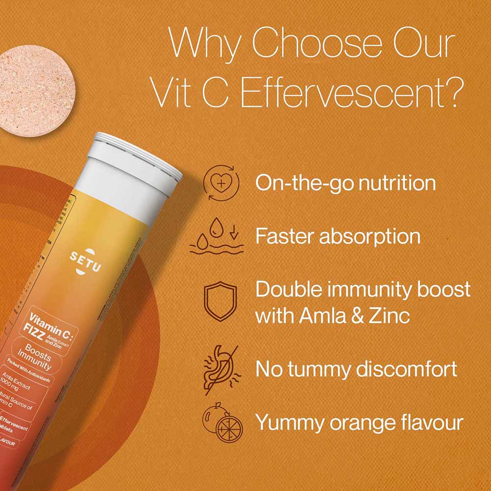 2 - Setu Vitamin C Fizz Amla Extract,  20 tablet(s)  Orange (Pack of 4) 